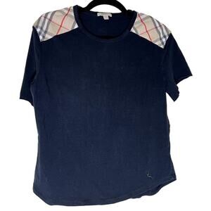 Burberry London Youth XL Charcoal Black Plaid Shirt Preppy Dark Academia Luxury